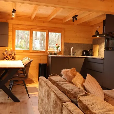 Luxe Houten Wellness Boshuisje Met Hottub