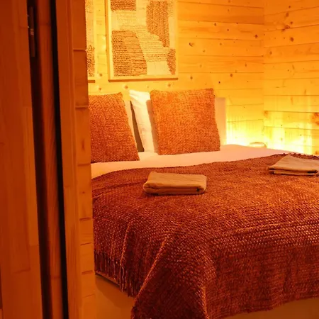 Luxe Houten Wellness Boshuisje Met Hottub
