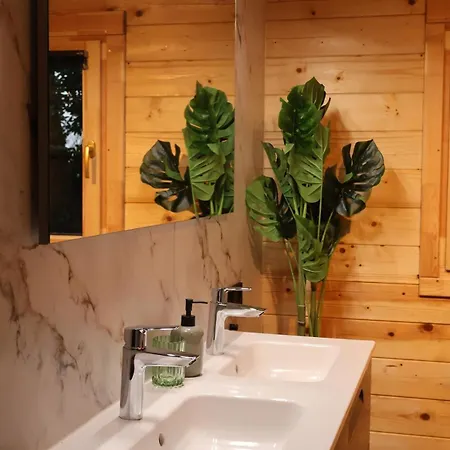 Luxe Houten Wellness Boshuisje Met Hottub