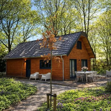 Hébergement de vacances Luxe Houten Wellness Boshuisje Met Hottub